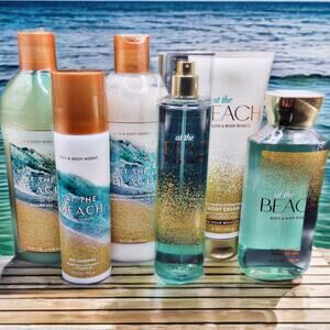 AT THE BEACH BODY WASH, BODY CREAM, MIST, SHAMPOO, DRY SHAMPOO, & CONDITIONER
